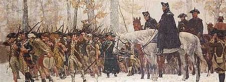 Continental Army wintering at Valley Forge