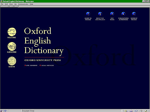 Oxford English Dictionary Online