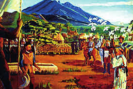 Llegada de Nuño de Beltran a Tzintzuntzan