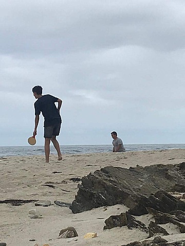 Disfrutando de la playita en Barreiros