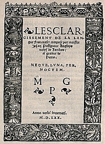 Lesclarcissement de la langue francoyse