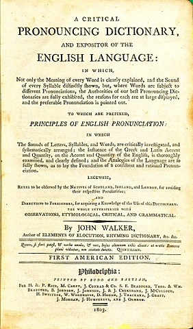 The Critical Pronouncing Dictionary and Expositor of the English Language