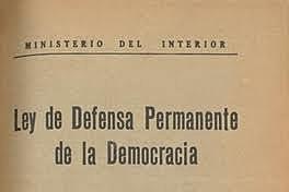 Político: Ley de defensa de la democracia.