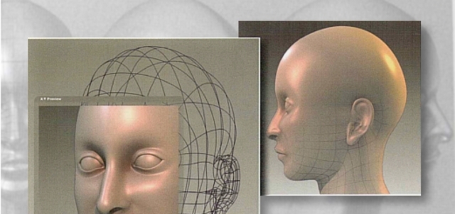 Assiste-se à criação de formas humanas realistas através da computação gráfica.