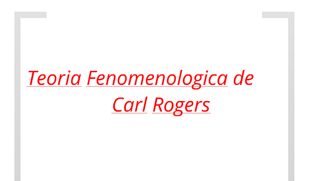 Teoría fenomenológica de la personalidad