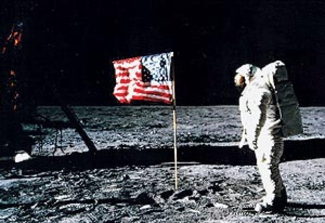 First man landed in the moon.