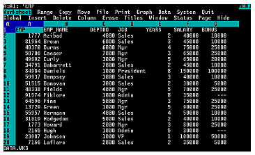 La primera hoja de cálculo