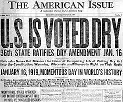 27. Ratification of the 18th Amendment - Prohibition