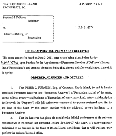 Permanent Receiver Appointed