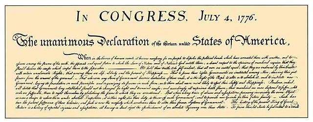 The United States sin uavhengighetserklæring