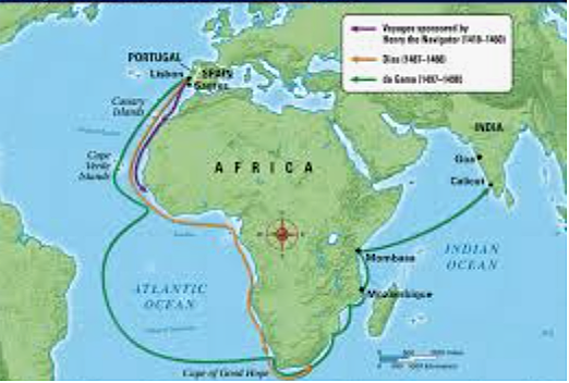 Bartolomeus Días becomes the first European to enter the Indian ocen