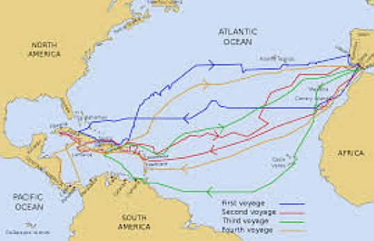 Columbus discovers The Americas