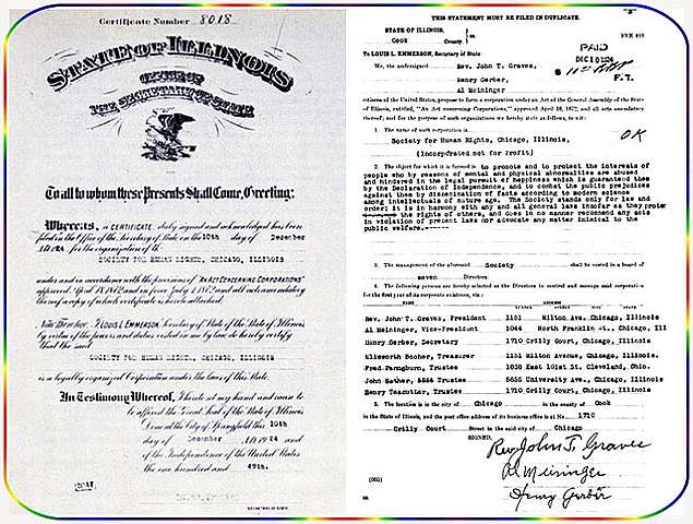 Society For Human Rights is created