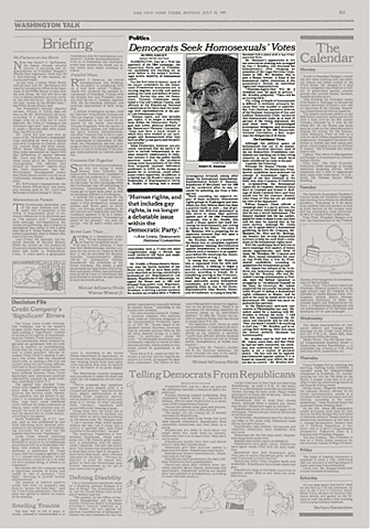 Democratic Rules Committee states that it will not discriminate against homosexuals