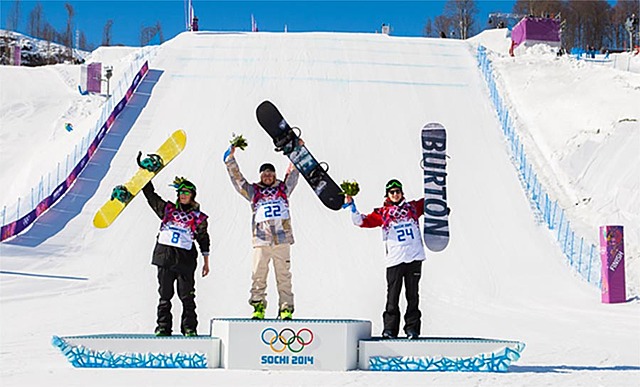 Snowboarding appears in the Olympics