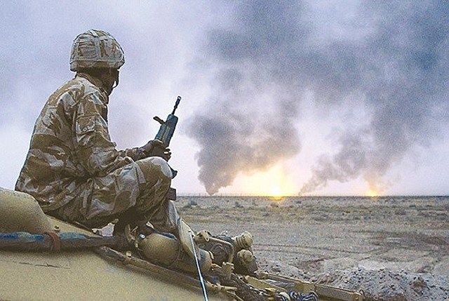 Guerra del Golfo contra Irak.