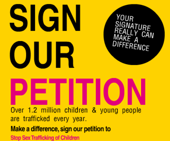 'Stop Sex Trafficking of Children & Young People' Petition Launched