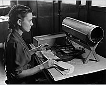 Hollerith realitza el càlcul del cens americà amb targetes perforades