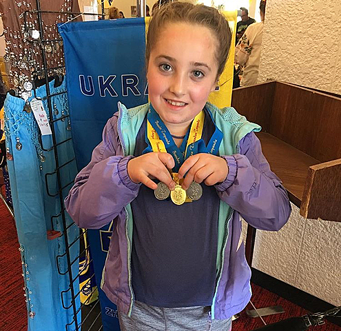 Won Ukrainian dance medals