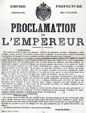 Déclaration de guerre à la Prusse