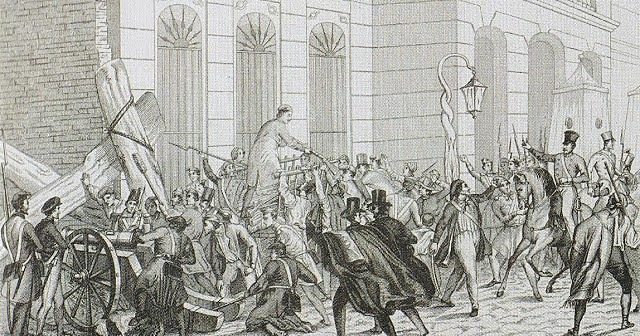 Cremació de les maquines dels Bonaplata