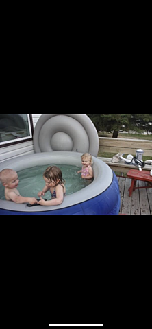 I went in my first hot tub