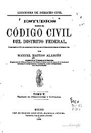 Aparece el primer código civil para el Distrito Federal y Baja California