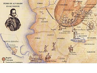 Fundaciones de Guadalajara (Nochistlán, Tonalá, Tlacotán y Valle de Atemajac).