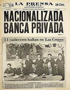 Se anuncia la nacionalización de la Banca