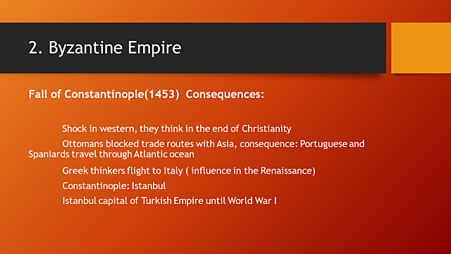 Fall of Byzantine Empire