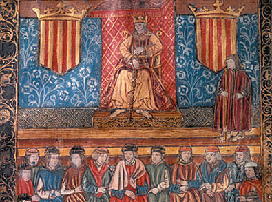 Obertura de les Corts catalanes amb Felip V a Barcelona.