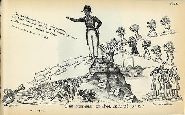 Santa Anna crea república Centralista