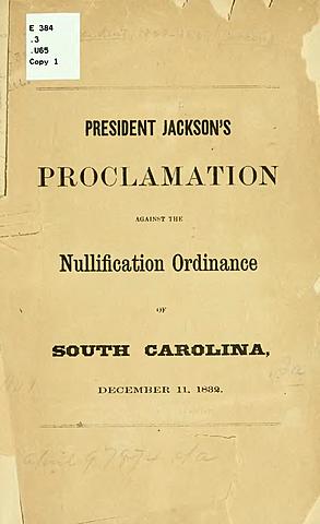 Jackson's Proclomation