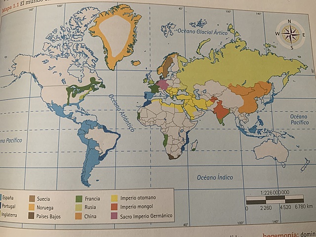 El escenario geopolítico de Europa entre 17000 y 1850