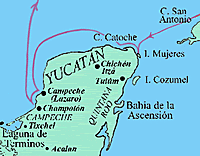 Salida de Cuba de Francisco Hernández de Córdoba y Antón de Alaminos.