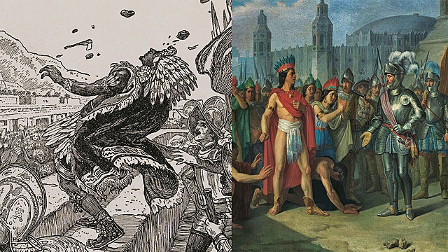 Cortes y sus tropas.