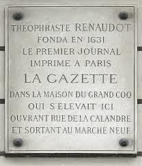 La primera gaceta en Francia