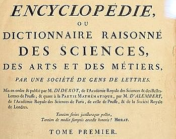 Publicación de la enciclopedia     1751-Francia