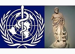 Asclepio, el Dios griego de la medicina (Esculapio para los Romanos).