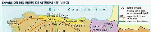 Se inicia la expansión hacia el sur del reino de Asturias, hacia la cuenca del Duero