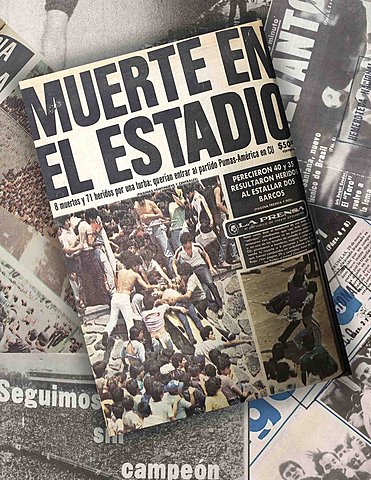 Tragedia del Túnel partido Pumas de la UNAM y Club América llevado acabo en el Estadio Olímpico Universitario