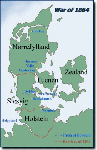 Prussia and Austria take Holstein and Schlesvig