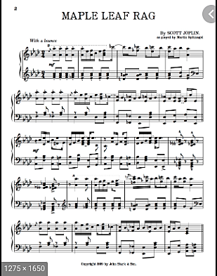 maple leaf rag published