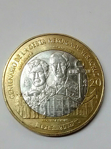 Monedad conmemorativa de la Gesta Heroica del Puerto de Veracruz
