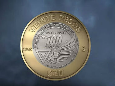 Moneda conmemorativa de la Fuerza Aérea Mexicana