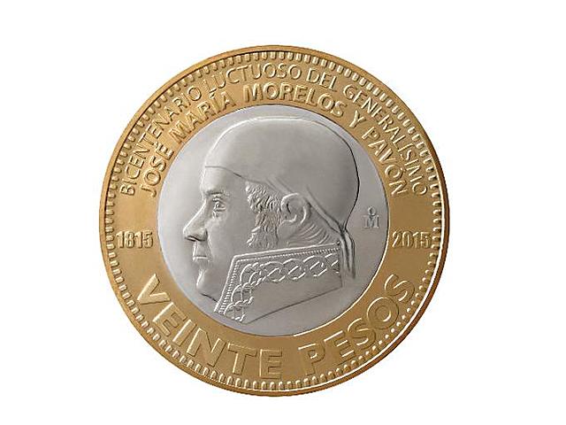 Moneda conmemorativa de José María Morelos y Pavón