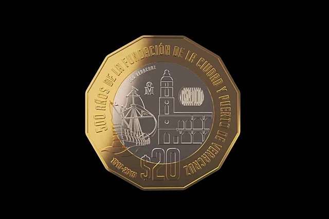Moneda conmemorativa de la Fundación de la Ciudad y Puerto de Veracruz
