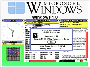 Microsoft presenta el sistema operativo Windows 1.0.