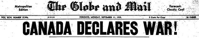 Canada's Declaration of War in 1914