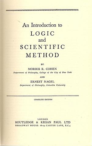 An Introduction to Logic and Secientific Method